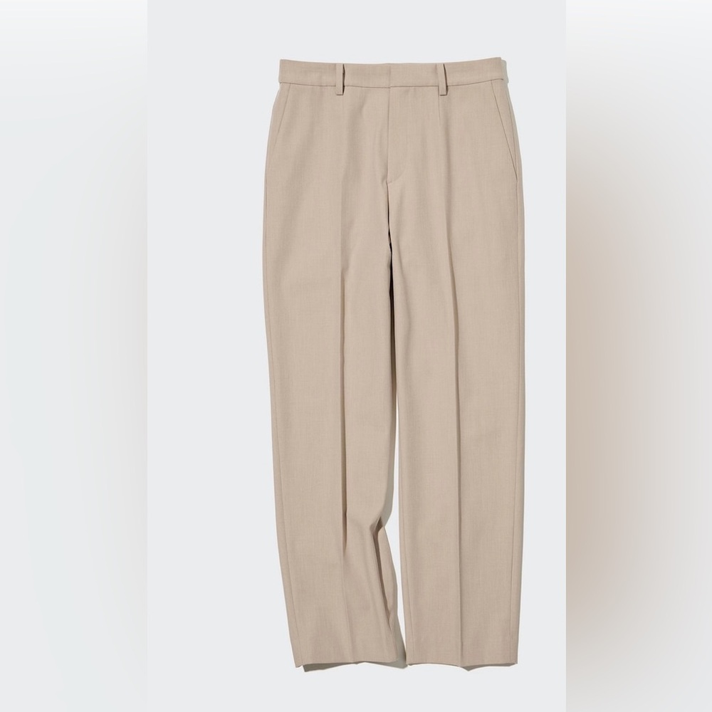Uniqlo Smart Ankle Pants | 2-Way Stretch Beige Trousers